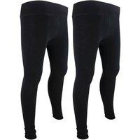 THMO Women's 2 Pack Thermal Bottoms Leggings for Winter in Black | Size: S/M