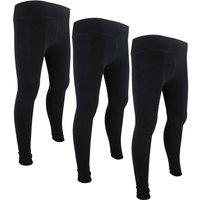 THMO Women's 3 Pack Thermal Bottoms Leggings for Winter in Black | Size: Medium/Large