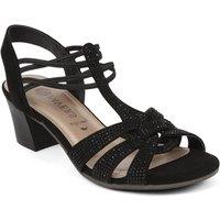 Pavers Women's Slip-On Block-Heeled Sandals in Black | Size: 4