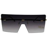 Vellin Women's Oversized Rimless Visor Sunglasses in Grey
