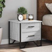 Berkfield Home Bedside Cabinet Grey Sonoma 40x41x40 cm Engineered Wood | Size: 40 x 41 x 40 cm