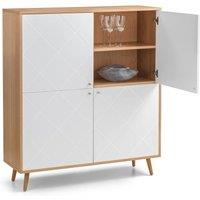 Cheshire Premium Morven 4 Door Cabinet in White & Oak