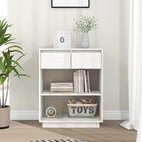 Berkfield Home Console Cabinet White 60x34x75 cm Solid Wood Pine | Size: 60 x 34 x 75 cm