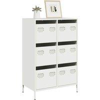 Berkfield Home Highboard White 68x39x101.5 cm Steel