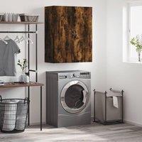 Berkfield Home Wall Mounted Cabinet Smoked Oak 69.5x34x90 cm Engineered Wood in Brown
