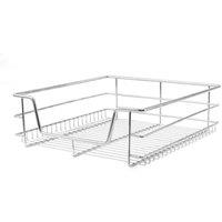 Monstershop 4 x KuKoo Kitchen Pull Out Storage Baskets - 600mm Wide Cabinet in Silver