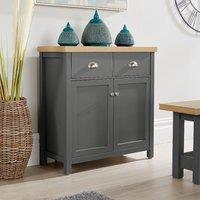Home Source Avon 2 Drawer 2 Door Cupboard Unit 36mm Top in Dark Grey