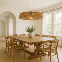 CGC Lighting Extra Large 70cm Natural String Woven Round Easy Fit Lampshade