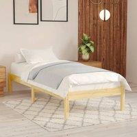 Berkfield Home Bed Frame Solid Wood 75x190 cm Small Single in Brown
