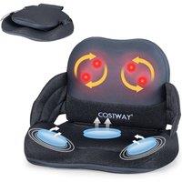Costway Low Back Massager Foldable Shiatsu Massage Lumber with Heat in Grey