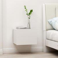 Berkfield Home Bedside Cabinets 2 pcs White 40x30x30 cm Engineered Wood | Size: 40 x 30 x 30 cm