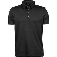 TEE JAYS Men's Pima Short Sleeve Cotton Polo Shirt in Black | Size: 3XL