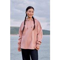 Animal Women's 'Amber' Stylish Cotton Hoodie Soft Relaxed Fit Lightweight Sweatshirt in Light Pink | Size: 6