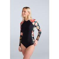 Animal Women's 'Isabella' Lightweight Surf Suit Stretchy Chlorine Resistant Swimwear in Black | Size: 6