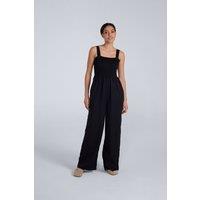 Animal Women's 'Astrid' Lightweight Casual Sleeveless Wide Leg Relaxed Fit Jumpsuit in Black | Size: 12