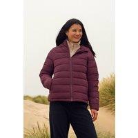Animal Women's 'Light Cloud Cosi' Water Resistant Zipped Pockets Cosy Padded Jacket in Burgundy | Size: 14
