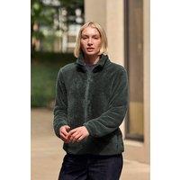 Animal Women's 'Teddy' Warm Comfortable Soft Outdoor Casual Full Zip Fleece Jumper in Dark Green | Size: 6