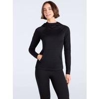 Animal Women's Soft Lightweight Breathable High Wicking Warm Casual Merino Hoodie in Black | Size: 10
