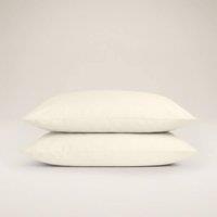 Bedable 100% Cotton Pillowcase Pair Sateen 460 Thread Count in Cream | Size: Standard Pillow Case