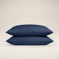 Bedable 100% Cotton Pillowcase Pair Sateen 460 Thread Count in Navy | Size: Standard Pillow Case