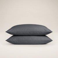 Bedable 100% Cotton Pillowcase Pair Sateen 460 Thread Count in Dark Grey | Size: Standard Pillow Case