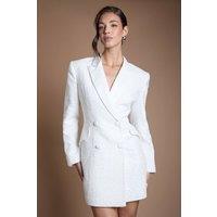 Coast Women's Blazer Bridal Dress With Open Back in Ivory | Size: 16