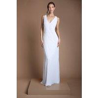 Coast Women's Geometric Beadwork Maxi Wedding Dress in Ivory | Size: 12