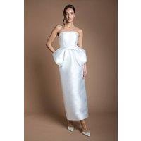 Coast Women's Statement Bow Scallop Wedding Dress in Ivory | Size: 18