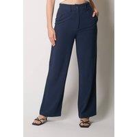 SOLO Women's Linen Trousers in Navy | Size: 8