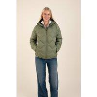 D2C Women's Diamond Quilted Jacket in Green | Size: 12