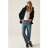 Regatta Women's Orielle Fluffy Hooded Full Zip Insulating Fleece in Navy | Size: 16