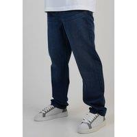 SikSilk Men's Straight Fit Jeans in Dark Blue | Size: 38R