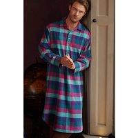 British Boxers Men's 'Montrose' Check Brushed Cotton Nightshirt | Size: 2XL