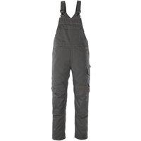 Mascot Men's Industry Richmond Knee Pad Pockets Bib & Brace Trouser 52.5R in Grey | Size: 52R