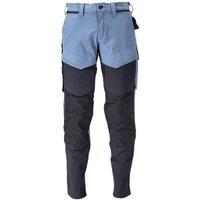 Mascot Men's Customised Knee Pad Pockets Regular Work Trousers in Mid Blue | Size: 36R