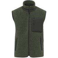 Native Spirit Men's Sherpa Body Warmer in Khaki | Size: XS