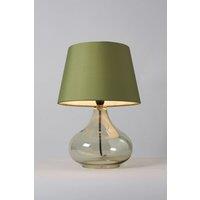 BHS Lighting Clarise Glass Table Lamp in Bottle Green