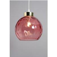 BHS Lighting Deana Dimpled Glass Ball Easy Fit Light Shade in Pink
