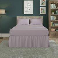 Snug City Fitted Valance Bed Sheet Polycotton Mattress Cover & Frill Easy Care in Lilac | Size: Super King