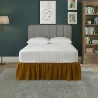 Snug City Base Valance Polycotton Sheet for Divan Beds Easy Care Bed Base Cover in Mustard | Size: Single