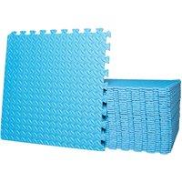 Samuel Alexander 60cm x 60cm 16 Piece Eva Foam Protective Tile Floor Mats in Blue | Size: 60 cm x 60 cm