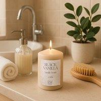 Marco Paul Small 30 Hour Scented Burning Candle in Cream | Size: 15 cm