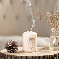 Marco Paul Small 30 Hour Burning Fresh Cotton Scented Candle in Cream | Size: 15 cm
