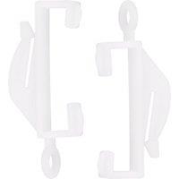 Neel Blue 50pcs Curtain Plastic Hooks, Curtain Channel Tracks in White
