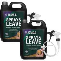 Spear & Jackson Spray & Leave 10L Outdoor Cleaner Pack in Black