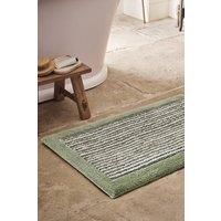 CHRISTY 'Portobello Stripe' Coastal Inspired Bath Rugs in Green