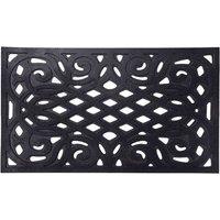 Nicoman Victorian Style Outdoor Door Mat - Heavy Duty Non-Slip Entrance Mat in Black | Size: 60 cm x 90 cm