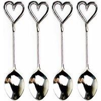 Selbrae House 4 Spoons - Love Heart in Metallics