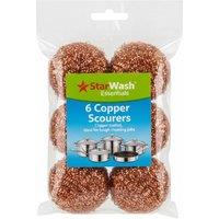 DECORE4U LTD SW 6-Pack Copper Steel Scourers - Tough & Durable Cleaning in Brown | Size: 6 Pack