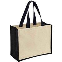 Brand Lab Jute Canvas Shopper in Natural